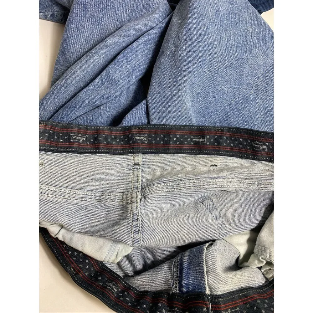 Wrangle Mens Jeans 42X30 Blue Denim Regular Fit Stretch Straight Cowboy‎ Utility